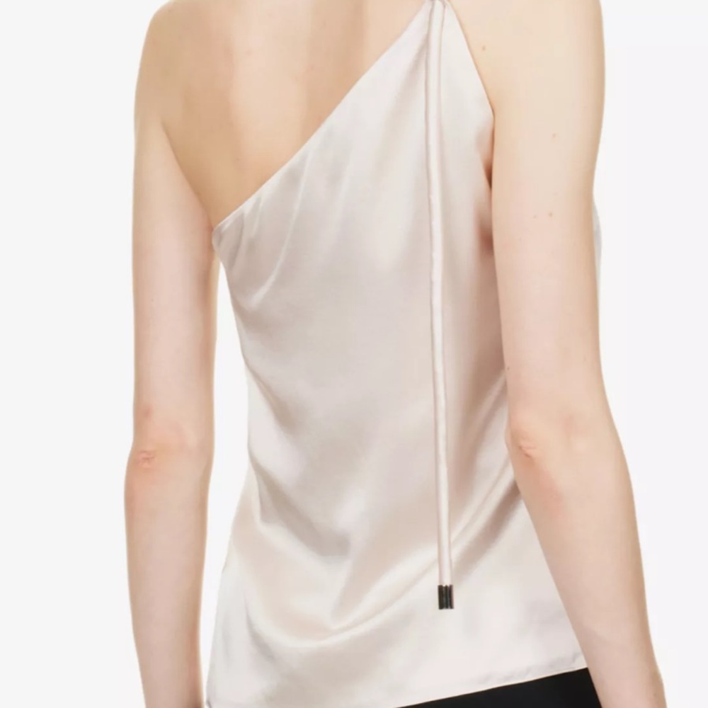 ET OCHS Fleur asymmetric neck stretch silk top size small - Picture 6 of 7
